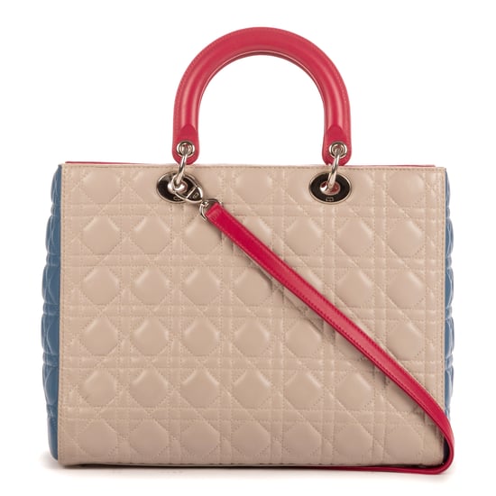 Dior Lady Large en Marfil/Rojo/Azul Piel de becerro - Image 4
