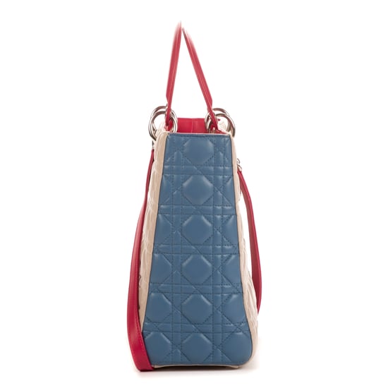 Dior Lady Large en Marfil/Rojo/Azul Piel de becerro - Image 5