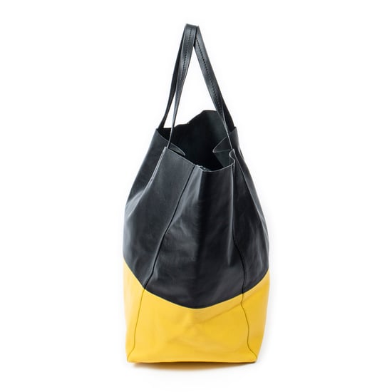Celine Bicolor Horizontal Cabas Tote  en Negro/Amarillo Piel de becerro - Image 3