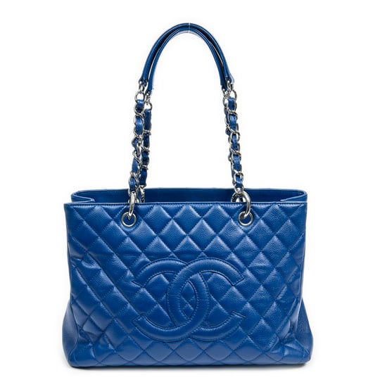 Chanel Grand Shopping Tote en Azul Piel de becerro - Image 1