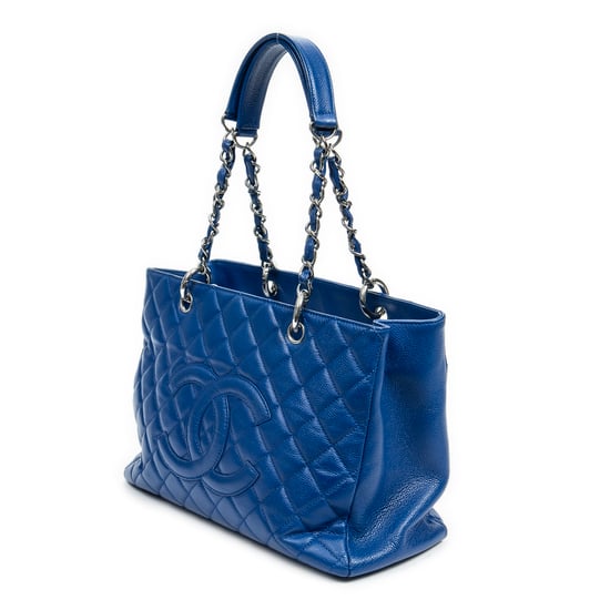 Chanel Grand Shopping Tote en Azul Piel de becerro - Image 2