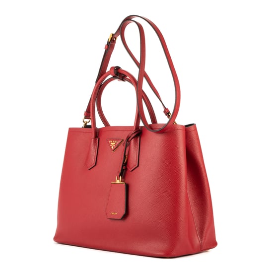 Prada Vitello Daino Double Tote en Rojo Piel de becerro - Image 2