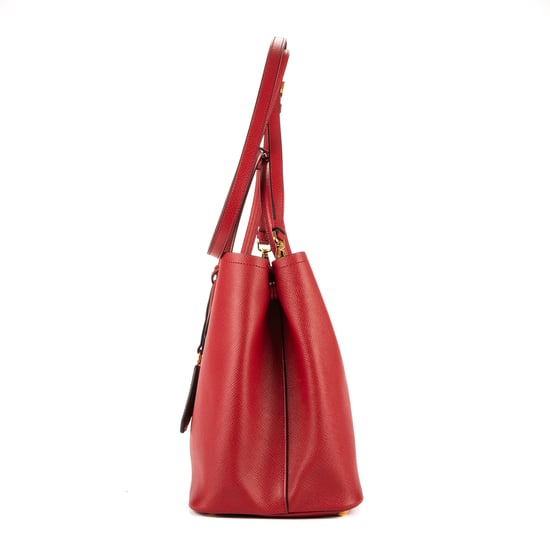 Prada Vitello Daino Double Tote en Rojo Piel de becerro - Image 3