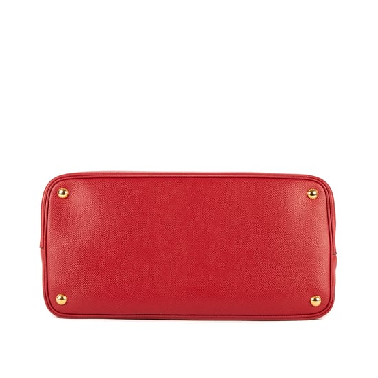 Prada Vitello Daino Double Tote en Rojo Piel de becerro - Image 6