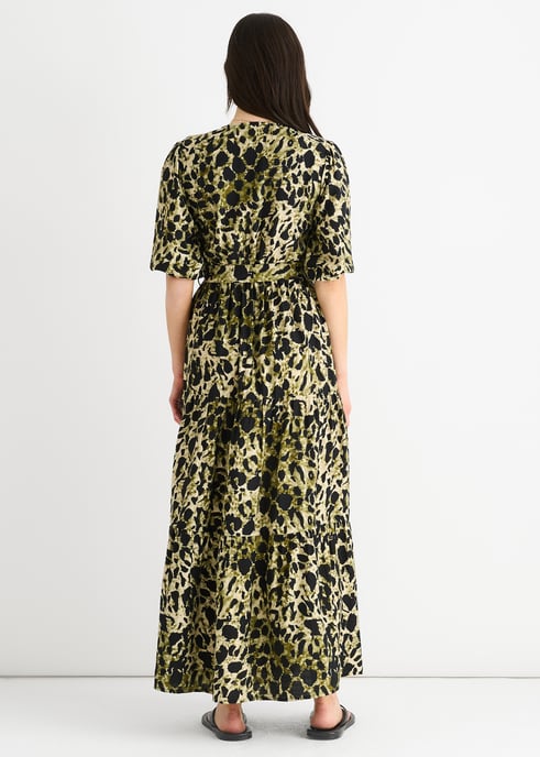 Maxi Vestido Verde con Estampado Animal - Image 4