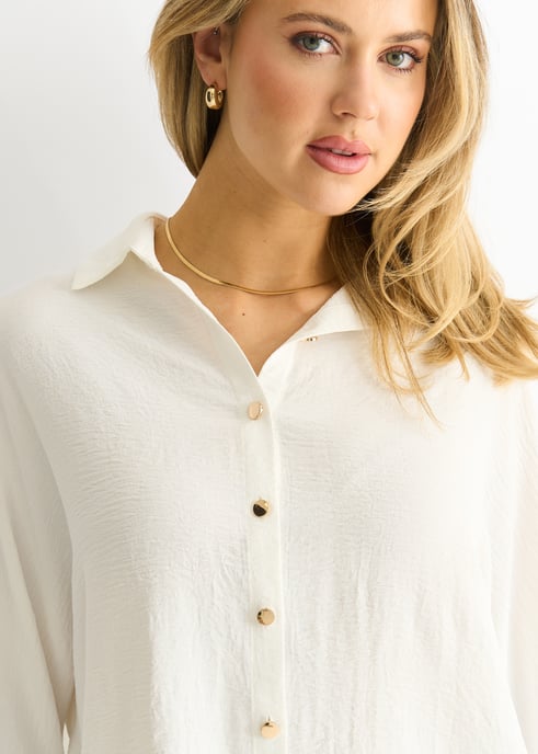 Kimono blanco Blusa oversize - Image 2