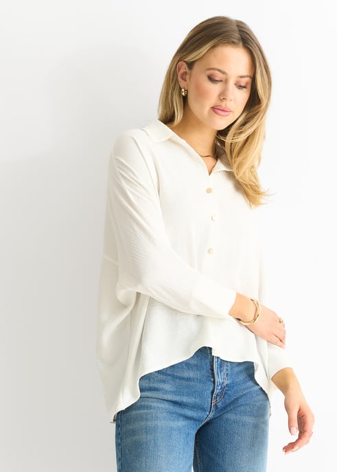 Kimono blanco Blusa oversize - Image 3
