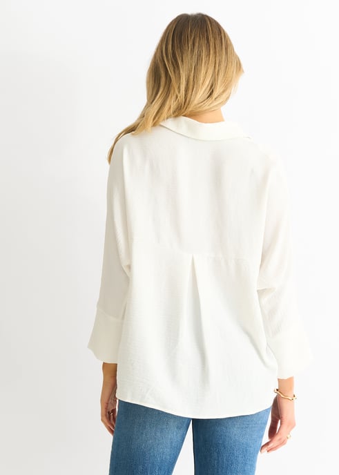 Kimono blanco Blusa oversize - Image 4