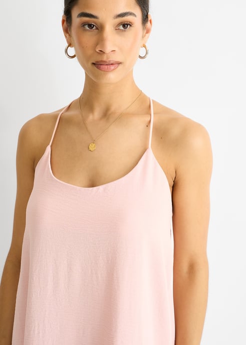 Blush Strappy Cross Back Airflow Vestido oversize - Image 2
