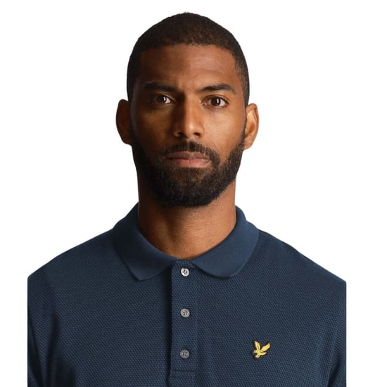 Polo Con Textura Tonal En Azul Marino Muddy De Lyle &amp; Scott - Image 4