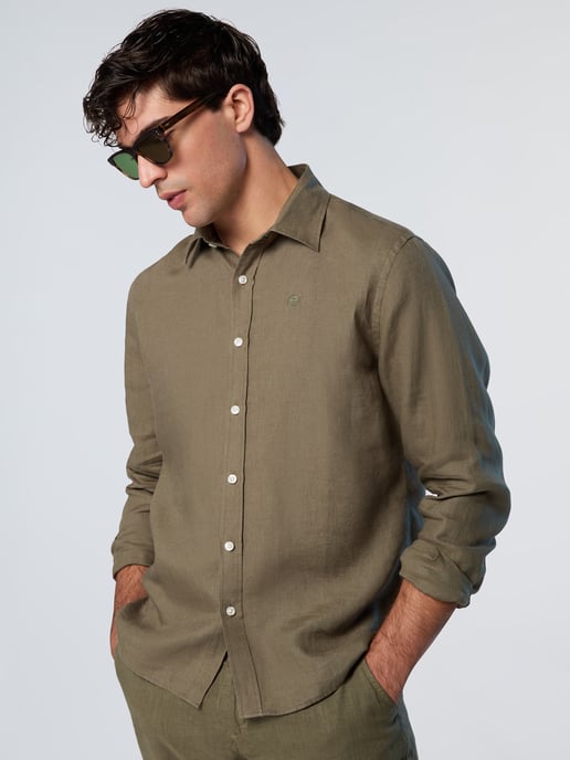 North Sails Shirt Linen with embroidered logo - Image 3