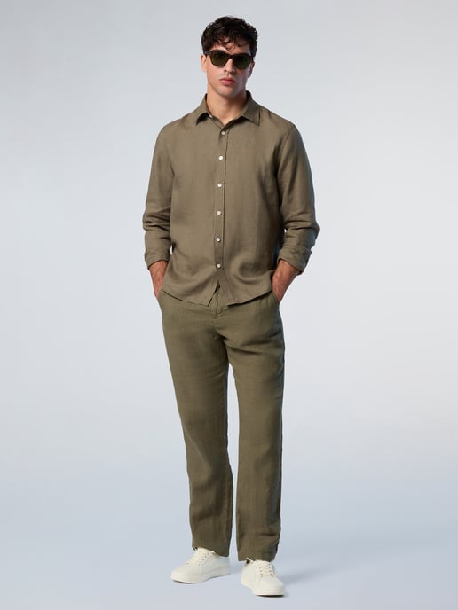 North Sails Shirt Linen with embroidered logo - Image 4