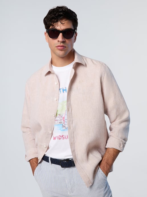 North Sails Shirt Linen with embroidered logo - Image 4