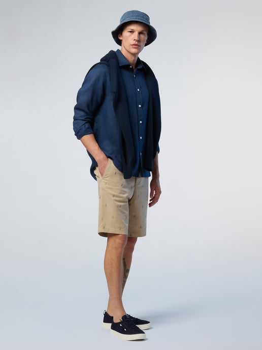 North Sails Shirt Linen with embroidered logo - Image 5