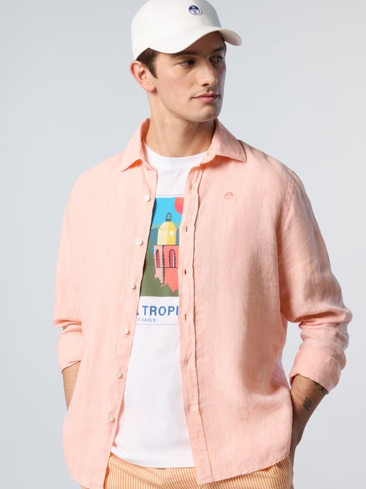 North Sails Shirt Linen with embroidered logo - Image 4