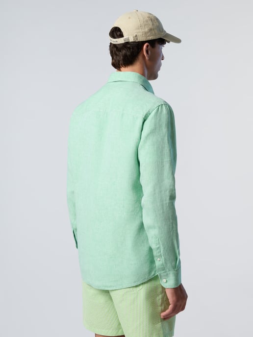North Sails Shirt Linen with embroidered logo - Image 2