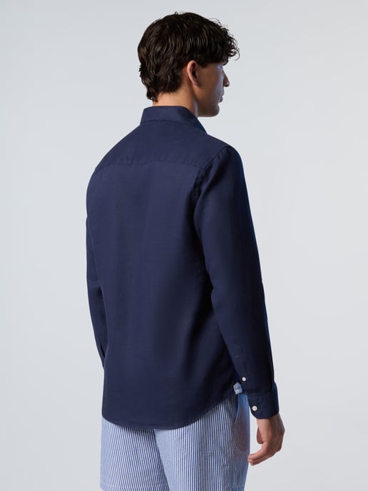 North Sails Shirt Linen with embroidered logo - Image 2