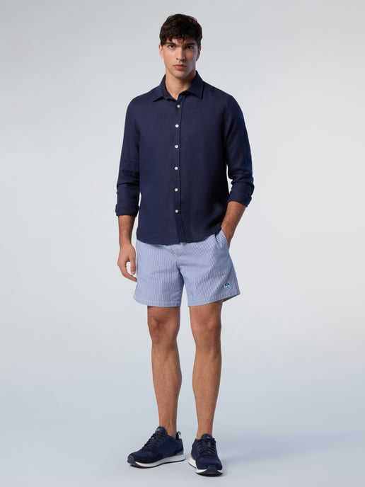 North Sails Shirt Linen with embroidered logo - Image 5