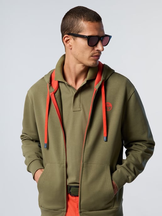 North Sails Hoodie Full-zip with logo patch - Image 4