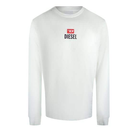 Camiseta Blanca De Manga Larga Con El Nuevo Logotipo D De Diesel - Image 1