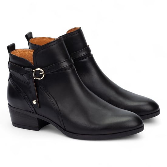 Botín de piel negro con cremallera y tacón para mujer Pikolinos - Daroca - Image 3