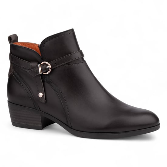 Botín de piel negro con cremallera y tacón para mujer Pikolinos - Daroca - Image 5