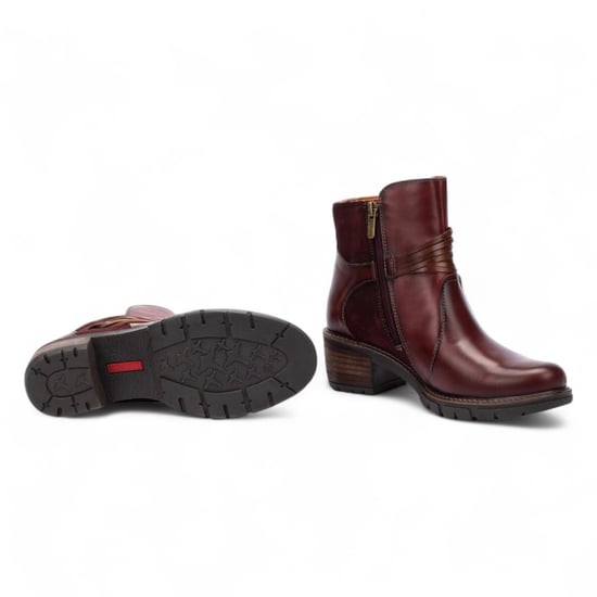 Pikolinos Botines Mujer Arcilla Piel Rojo Tacón Cremallera - San Sebastián - Image 6