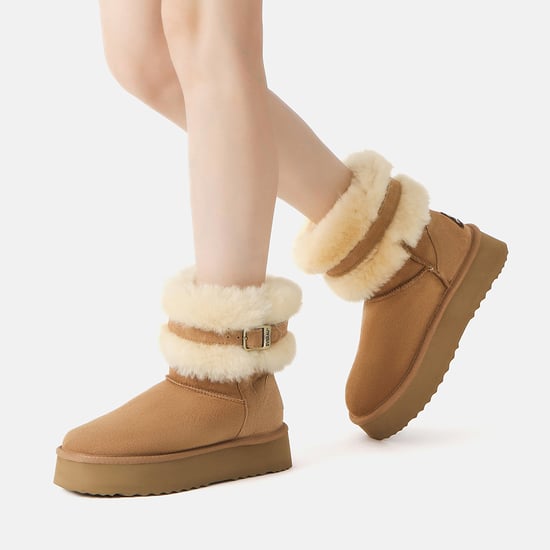Botas de media caña con plataforma para mujer EVER AU Australia, estilo de cepillo 3-en-1 - Image 4