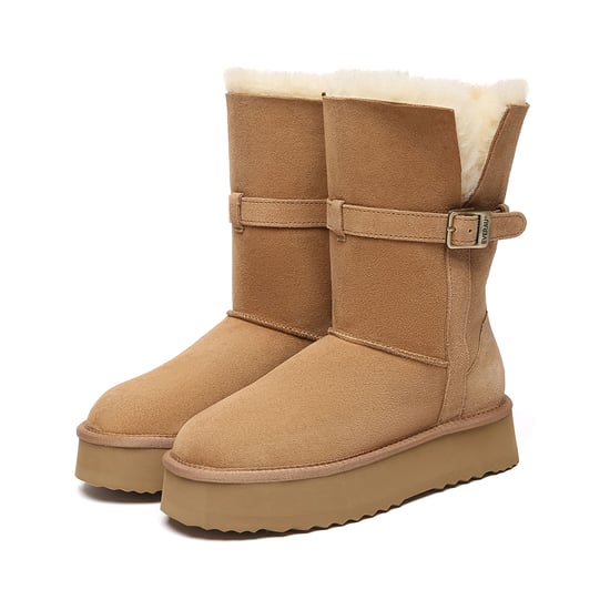 Botas de media caña con plataforma para mujer EVER AU Australia, estilo de cepillo 3-en-1 - Image 6