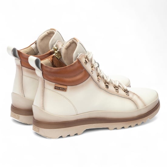 Botines Pikolinos Nata de piel blanca para mujer - Vigo - Image 4