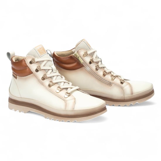 Botines Pikolinos Nata de piel blanca para mujer - Vigo - Image 5