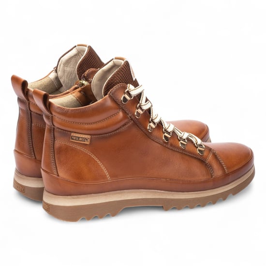 Botines Pikolinos de piel marrón brandy para mujer - Vigo - Image 5
