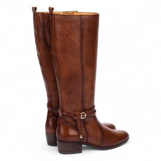 Botas altas hasta la rodilla de piel color marrón para mujer Pikolinos - Daroca - Image 5