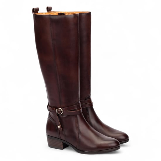 Botas altas hasta la rodilla Pikolinos para mujer en piel marrón Caoba - Daroca - Image 3
