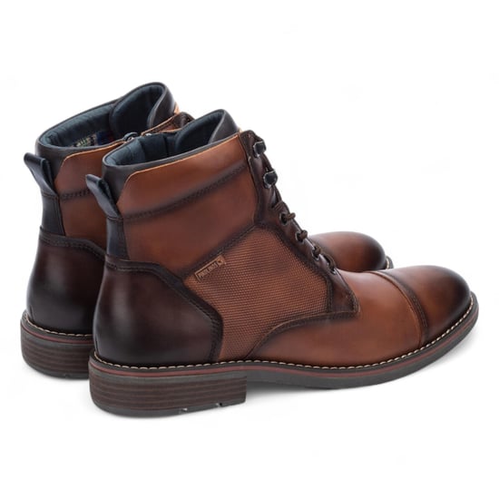 Botines Pikolinos de piel marrón con cremallera y cordones para hombre - York - Image 4