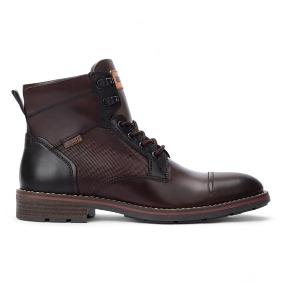 Botines Pikolinos Olmo de piel marrón con cremallera y cordones para hombre - York - Image 1