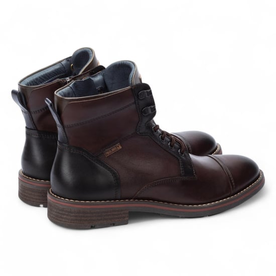 Botines Pikolinos Olmo de piel marrón con cremallera y cordones para hombre - York - Image 4