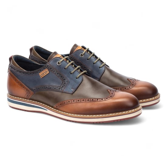 Zapatos Oxford Pikolinos con cordones en piel marrón brandy para hombre - Ávila - Image 3