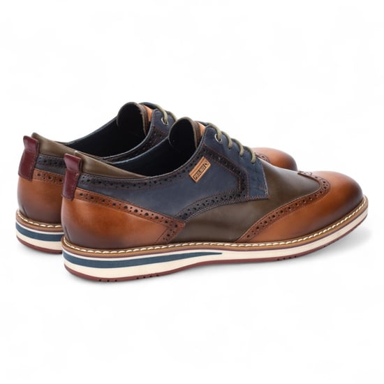 Zapatos Oxford Pikolinos con cordones en piel marrón brandy para hombre - Ávila - Image 4