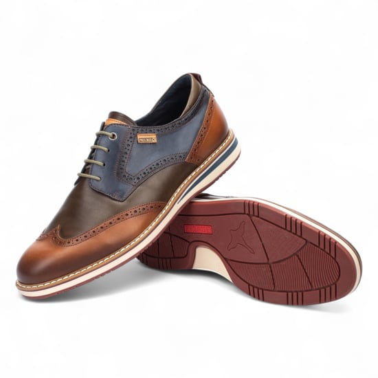 Zapatos Oxford Pikolinos con cordones en piel marrón brandy para hombre - Ávila - Image 6