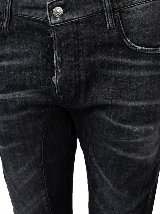 Dsquared2 Vaqueros Tidy Biker Jean del hombre negro - Image 3