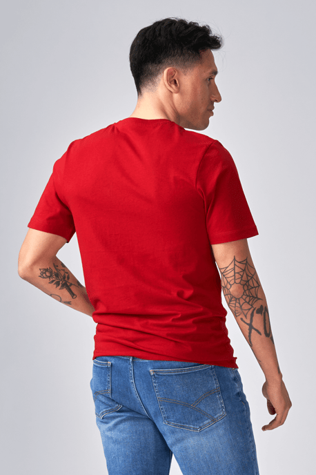Camiseta básica orgánica - Rojo - Image 2
