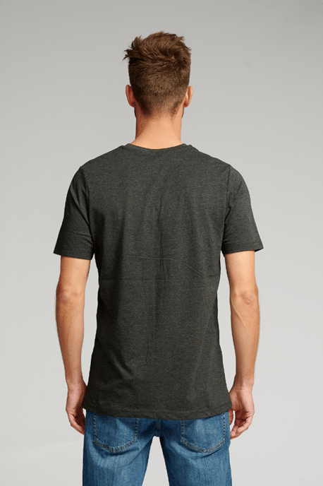Camiseta básica orgánica - Gris oscuro - Image 4