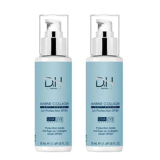 Dr H Protección Solar Antienvejecimiento Colágeno Marino SPF 50 50ml x 2 Paquete Doble - Image 1