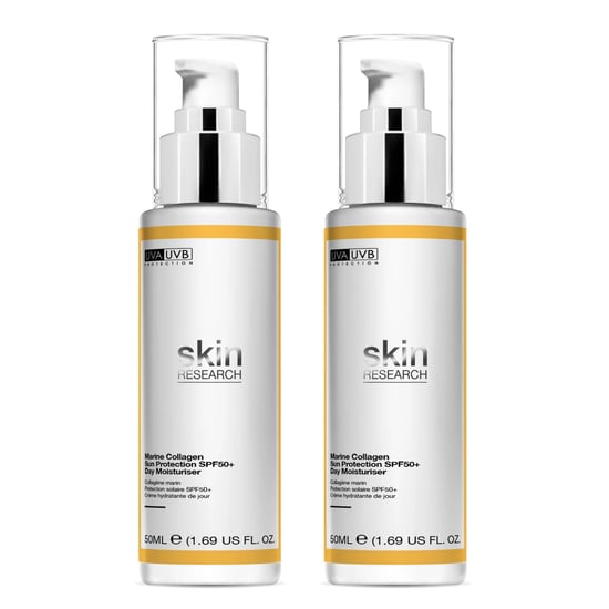 Skin Research Protector Solar Antienvejecimiento SPF 50 Hidratante Diurno 50ml x 2 Paquete Dúo - Image 1