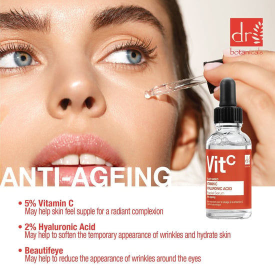 Suero Facial Hidratante de Vitamina C 5% y Ácido Hialurónico 2% de Dr Botanicals 30ml - Image 3