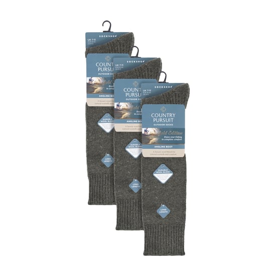 Paquete de 3 Calcetines de Pescador | Calcetines de Larga de Lana para Hombre | Calcetines de Pesca hasta la Rodilla - Image 2