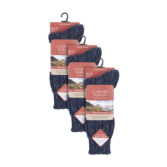 Paquete de 3 Calcetines de Lana para Hombre | Calcetines Gruesos Pennine Walker | Calcetines para Senderismo al Aire Libre - Image 2