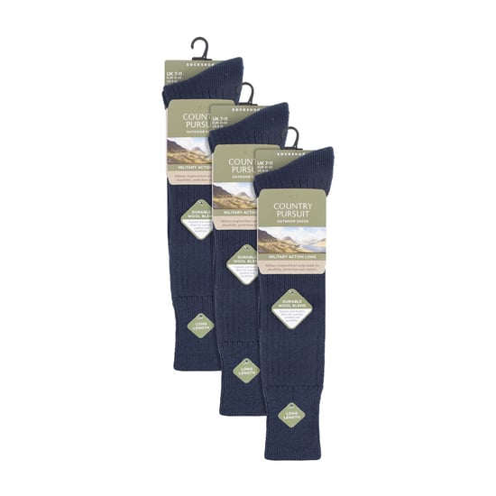 Paquete de 3 pares de calcetines largos para hombre para exteriores Wellington | Calcetines militares hasta la rodilla - Image 2
