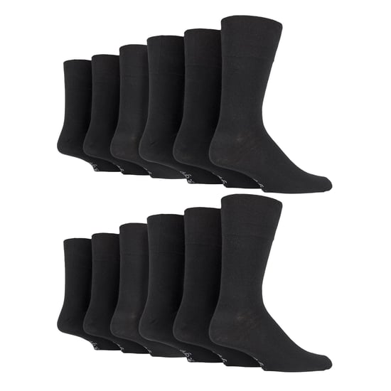 12 Pares de Calcetines para Hombre con Sujeción Suave y Amplia | Calcetines Extra Anchos sin Elasticidad - Image 1